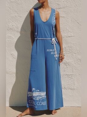 Celandine Coral Coast Knit Jumpsuit